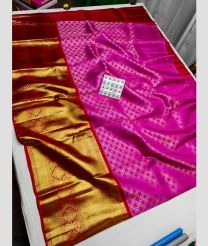 Neon Pinkk and Red kanchi lehengas with Kanchi Border design