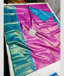 Hot Pink and Blue kanchi lehengas with Kanchi Border design