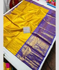 Yellow and Purple kanchi lehengas with Kanchi Border design
