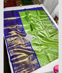 Lite Parrot Green and Royal Blue kanchi lehengas with Kanchi Border design