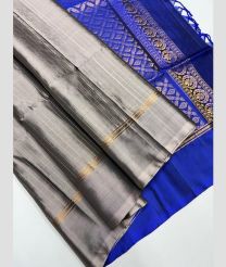 Grey and Royal Blue kanchi lehengas with Jari Border design