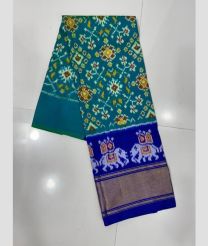 Blue Jay and Royal Blue kanchi lehengas with all over pochampally ikkat design