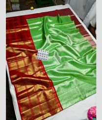 Elf Green and Red kanchi lehengas with All over design