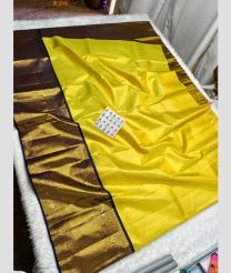 Yellow and Black kanchi lehengas with All over design