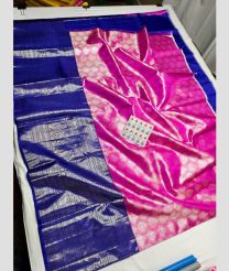 Pink and Navy Blue kanchi lehengas with All over design