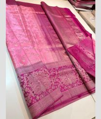 Rose Pink and Deep  Pink kanchi pattu sarees with All over brocade design