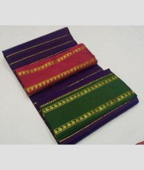 Plum Purple and Red kanchi pattu sarees with All over Lines design