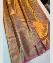 Lite Green and Rose Pink kanchi pattu sarees with All over design