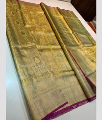 Lite Green and Magenta kanchi pattu sarees with All over design