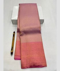 Lite Brown and Pnk kanchi pattu sarees with All over Jari design
