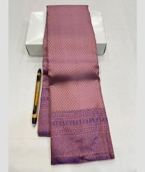 Brown and Purple kanchi pattu sarees with All over Jari design