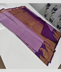Lavender and Purple kanchi pattu sarees with Turning Border design