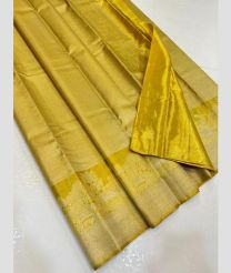 Golden and Golden Yellow kanchi pattu sarees with All over Jari design