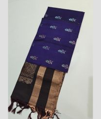 Navy Blue and Black kanchi pattu sarees with All over Buttas design