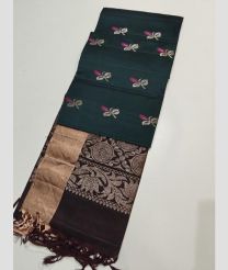 Black and Dark Chocolate kanchi pattu sarees with All over Buttas design
