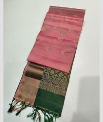 Baby Pink and Green kanchi pattu sarees with All over Buttas design