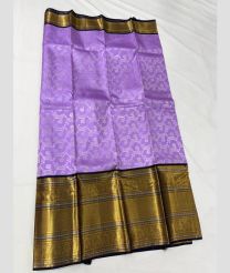 Lavender and Golden kanchi pattu sarees with All over design