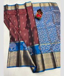 magenta  and silver colour kanchi pattu sarees with All over design