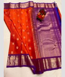 maroon and purple colour kanchi pattu sarees with All over Buttas design