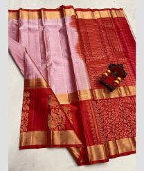pink and magenta colour kanchi pattu sarees with All over Checks design