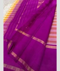 purple and olive colour kanchi pattu sarees with All over Checks design