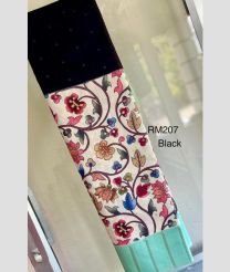 Black and Cream kora sarees with All over Buttas design