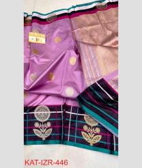 purple colour kora sarees with All over Buttas design