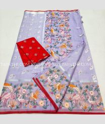 light blue colour kota sarees with All over Embroidery work design - KOTA0000223