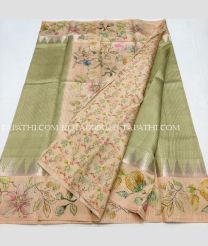 Fern Green and Cream kota sarees with All over Printed design - KOTA0000232