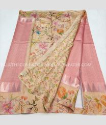 Dust Pink and Cream kota sarees with All over Printed design - KOTA0000235