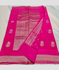 Pink kota sarees with All over Embroidery work design