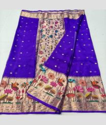 Purple and Golden kota sarees with All over Buttas design