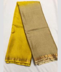 Golden Yellow and Golden Brown kota sarees with All over Checks design