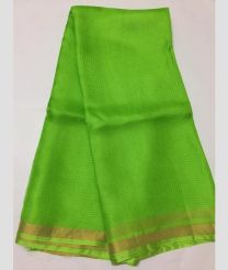 Parrot Green and Golden kota sarees with All over Checks design