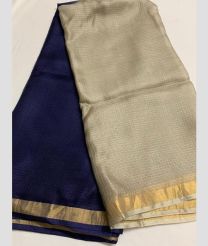 Navy Blue and Cream kota sarees with All over Checks design