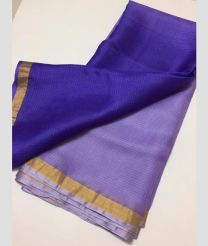 Purple Blue and Lite Purple kota sarees with All over Checks design