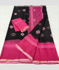 Black and Hot Pink kota sarees with All over Printed design