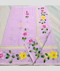 Baby Pink kota sarees with All over Hand Brush Printed design