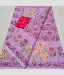 Baby Pink and Crimson kota sarees with All over Embroidery work design