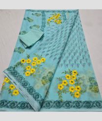 Sky Ble and Aquamarine kota sarees with All over Embroidery work design