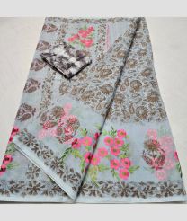 Cream and Chocolate kota sarees with All over Embroidery work design
