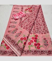 Rose pink and Maroon kota sarees with All over Embroidery work design