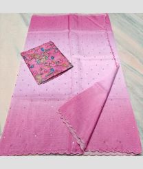 Baby Pink kota sarees with All over Mirror Work design