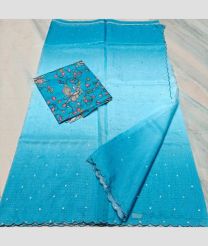 Sky Blue kota sarees with All over Mirror Work design