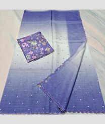 Lite Purple Blue kota sarees with All over Mirror Work design