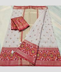 Half White and Dust Pink kota sarees with All over Embroidery work design
