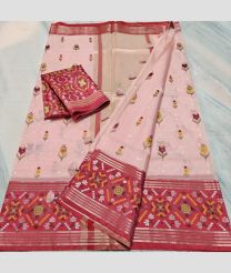 Bab y Pink and Pink kota sarees with All over Embroidery work design