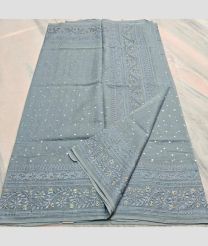 Grey and Cream kota sarees with All over Mirror Work design