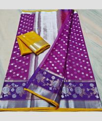 Magenta and Yellow kota sarees with All over Buttas design