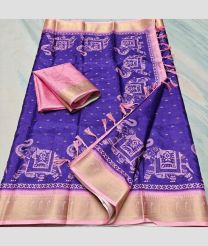 Purple Blue and Baby Pink kota sarees with All over Printed design